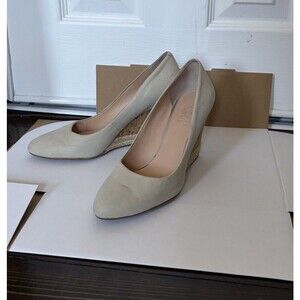 Franco Sarto Women's White Wedge Heels Size US 8.5